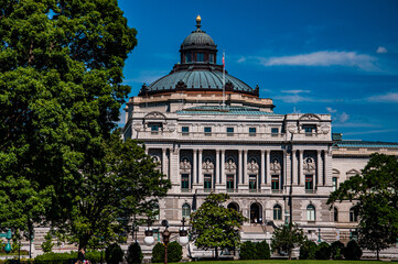 Photo of the Thomas Jefferson Building, The Library of Congress, Washington, DC USA