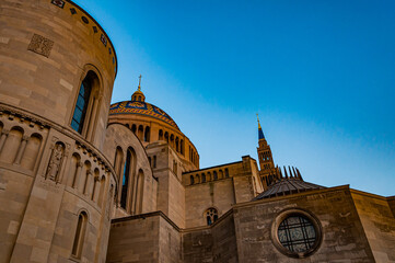 Fototapeta na wymiar Photo of Domes and Spires at Catholic University of America, Washington DC