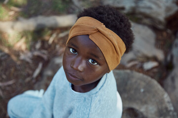 Young black child at playground