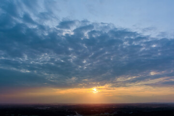 Obraz premium Dramatic sunset beautiful colorful sky