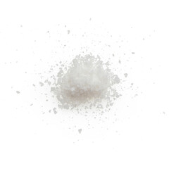 Fototapeta na wymiar A sprinkle of salt on a white background 