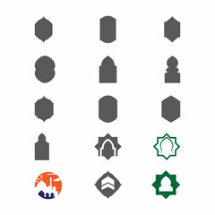 Fototapeta na wymiar Mosque Logo Template vector symbol illustration design