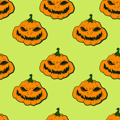 halloween pumpkin seamless pattern