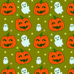 halloween seamless background