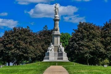 Obraz premium Photo of The Gettysburg Soldiers National Monument, Gettysburg National Cemetery, Pennsylvania USA