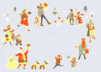 Fototapeta premium happy people in Christmas season