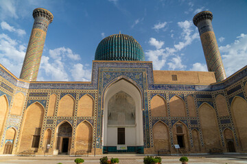 Mausoleums and madrasahs in the city of Samarkand, Uzbekistan. Place where Tamerlane and Ulykbek lived, Central Asia