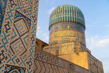 Mausoleums and madrasahs in the city of Samarkand, Uzbekistan. Place where Tamerlane and Ulykbek lived, Central Asia