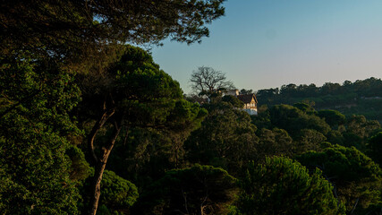 sunset in the mountains