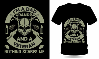i 'm a dad grandpa and a veteran tshirt design