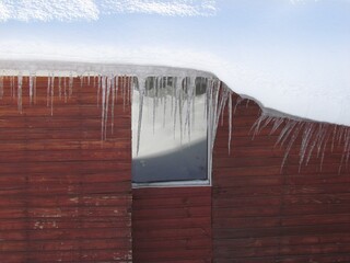 icicles on a roof