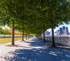 View over the Franklin D. Roosevelt Four Freedoms State Park garden