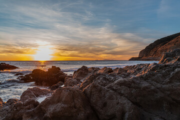 Fototapeta na wymiar Malibu Beach Sunset