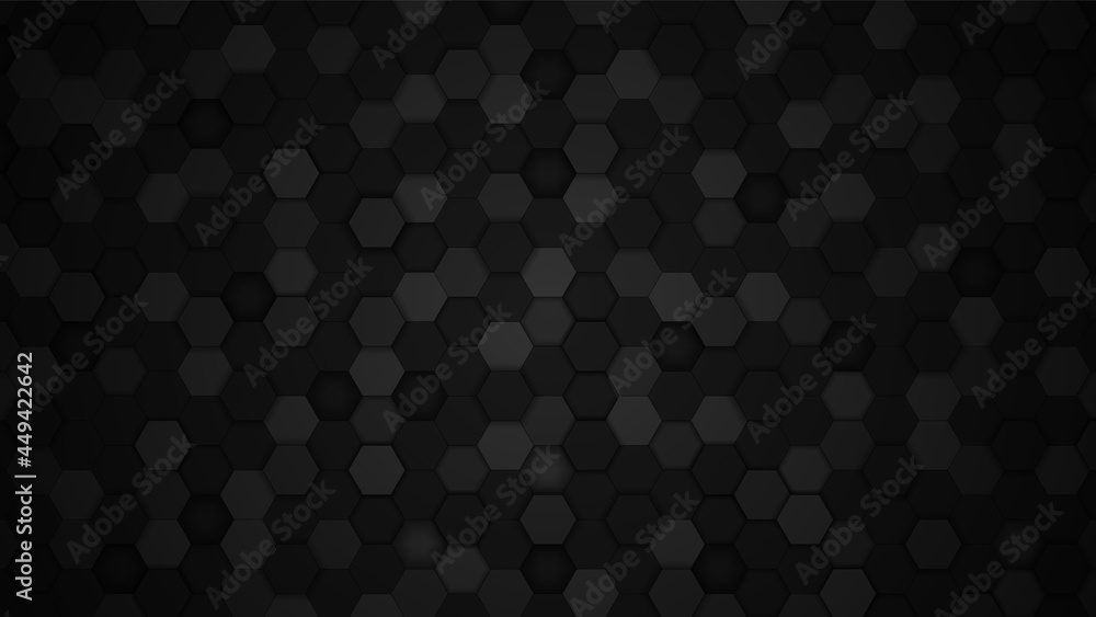 Poster eps10 abstract background consisting of hexagons with realistic lights and shadows. perfect design e