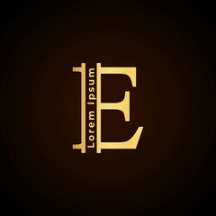 simple alphabet logo creative design golden concept