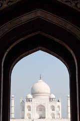 Fototapeta na wymiar Taj Mahal at entrance gate