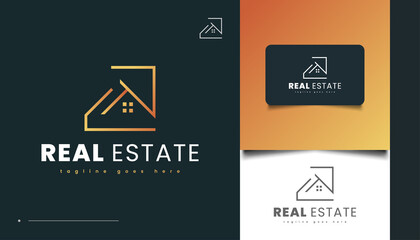 Minimalist Real Estate Logo Design with Linear Concept