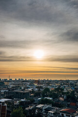 Fototapeta na wymiar cityscape in sunset and skyin Bangkok Thailand
