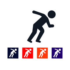 Athlete running icon stock illustration