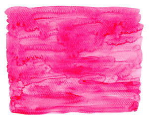watercolor magenta pink paint for background, watercolor texture magenta color on white paper