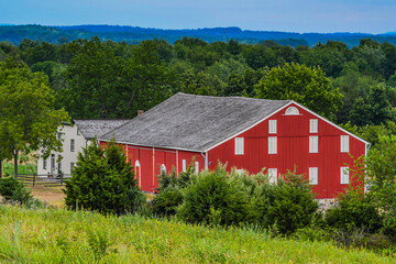 Fototapeta na wymiar The McLean Farm Near Oak Ridge, Gettysburg National Military Park, Pennsylvania USA