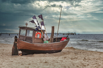 Fischerboot - Fischkutter - Boot am Strand - Insel Usedom