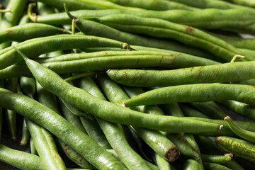 Healthy Organic Raw French Green Beans