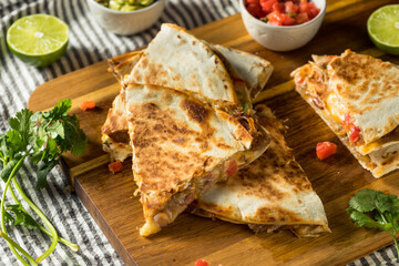 Homemade Carnitas Pork Cheesey Quesadilla
