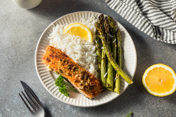 Healthy Homemade Roasted Salmon with Asparagus