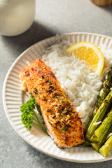 Healthy Homemade Roasted Salmon with Asparagus