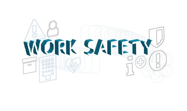 work safety vector abstract concept word design symbol cloud