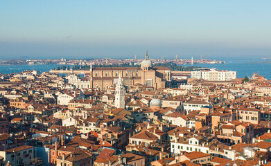 Fototapeta premium View on Venice from San Marco tower, Italy.