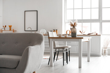 Interior of modern stylish dining room