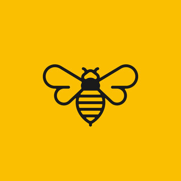 Honey Bee Symbol. Web Icon Logo Template Design Element.