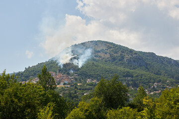 Forest Fire In The Rocky Mountains