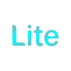 lite, text design. Vector calligraphy. Typography poster. Unique font.
