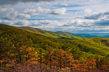 Fototapeta na wymiar Beautiful Mountain View, Shenandoah National Park, Virginia, USA