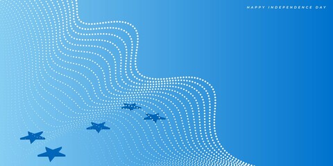 Blue abstract background with star design