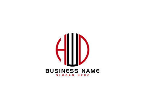 Creative HWD Logo Letter Vector Image Design For Your Business