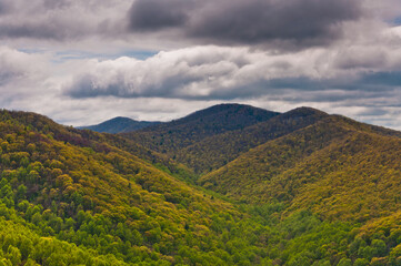 Fototapeta premium Storm Clouds Over The Appalachians, Shenandoah National Park, Virginia, USA