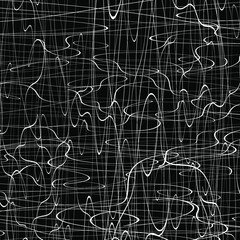 White chaotic lines background. Hand drawn lines. Tangled chaotic pattern. Vector illustration.