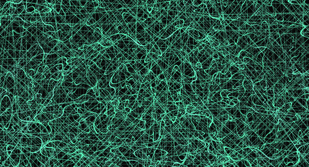 Blue chaotic lines background. Hand drawn lines. Tangled chaotic pattern. Vector illustration.