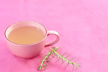 Fototapeta na wymiar natural cinnamon tea, cloves, rosemary and lemon grass