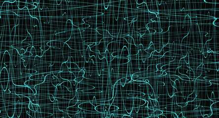 Blue chaotic lines background. Hand drawn lines. Tangled chaotic pattern. Vector illustration.