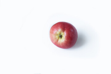 Isolated red ripe apple on a white background