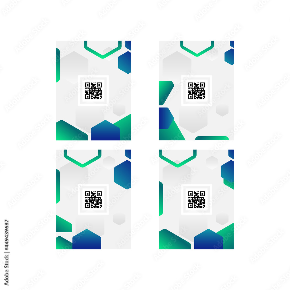Poster qr code label set modern concept design collection