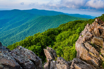 Fototapeta na wymiar Views Of The Blue Ridge Mountains, Shenandoah National Park, Virginia, USA