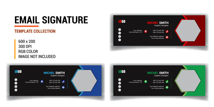Email Signatures Template Vector Design