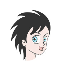 Cartoon boy hand draw style