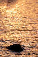 sunset on anavyssos beach in athens greece